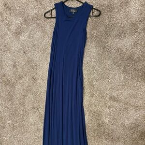 Lulu's Navy Sleeveless Maxi Dress